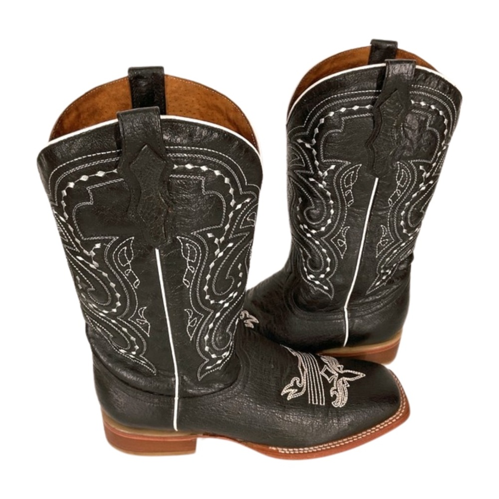 EL GENERAL / Black Limited Edition Western Cowboy Boots / MX Size 28 - US Size 9